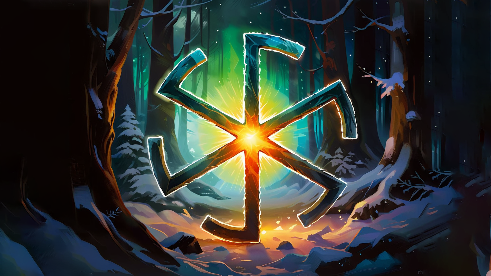 Священный символ Громовик в резьбе над входом в древнее капище