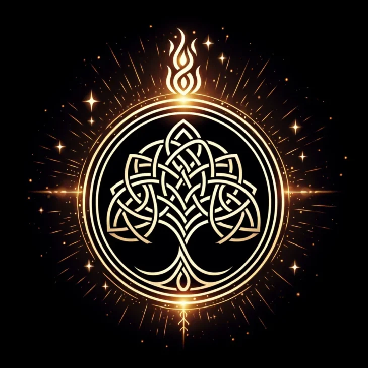 Священное Мировое Древо - символ единства трёх миров, созданных Родом