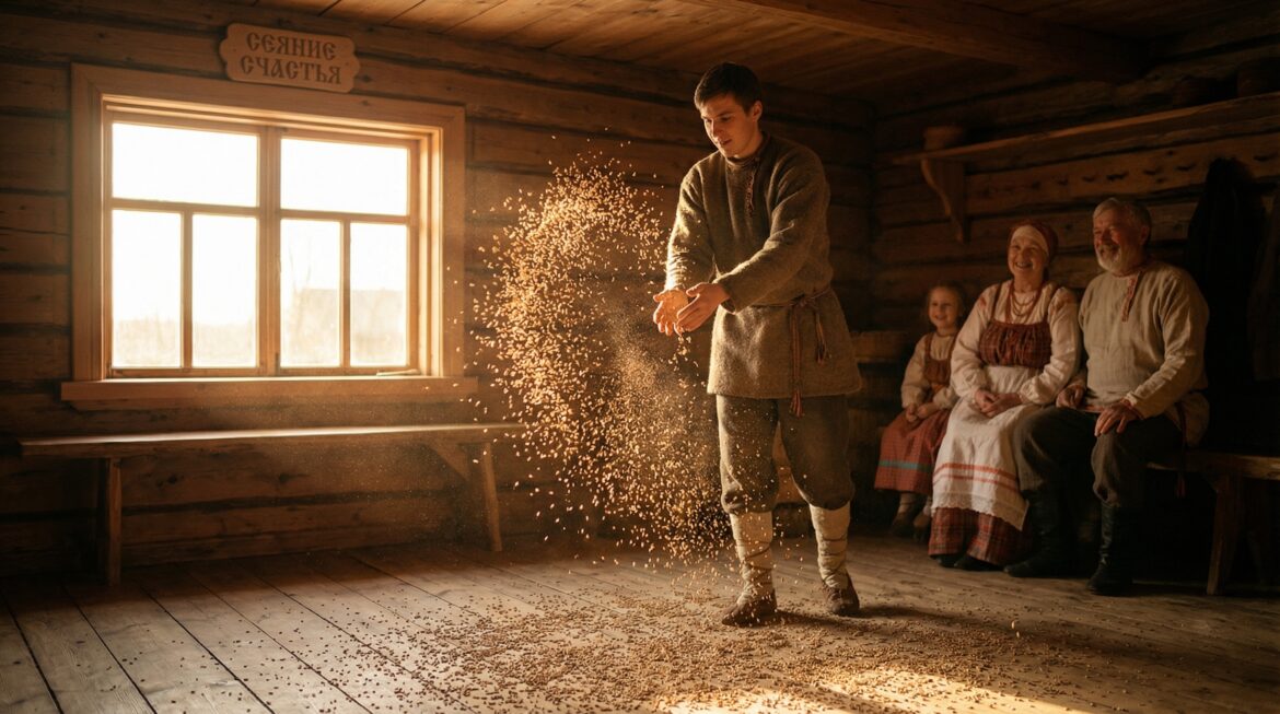 Посевание 14 января: зерно разбрасывают по избе на достаток, старый Новый год
