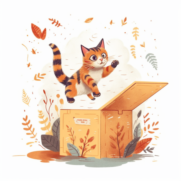 404, кот в коробке