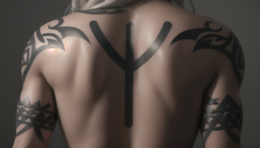 Татуировка Альгиз