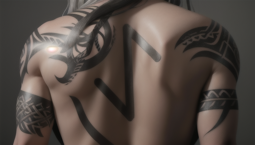 Татуировка с руной Эйваз