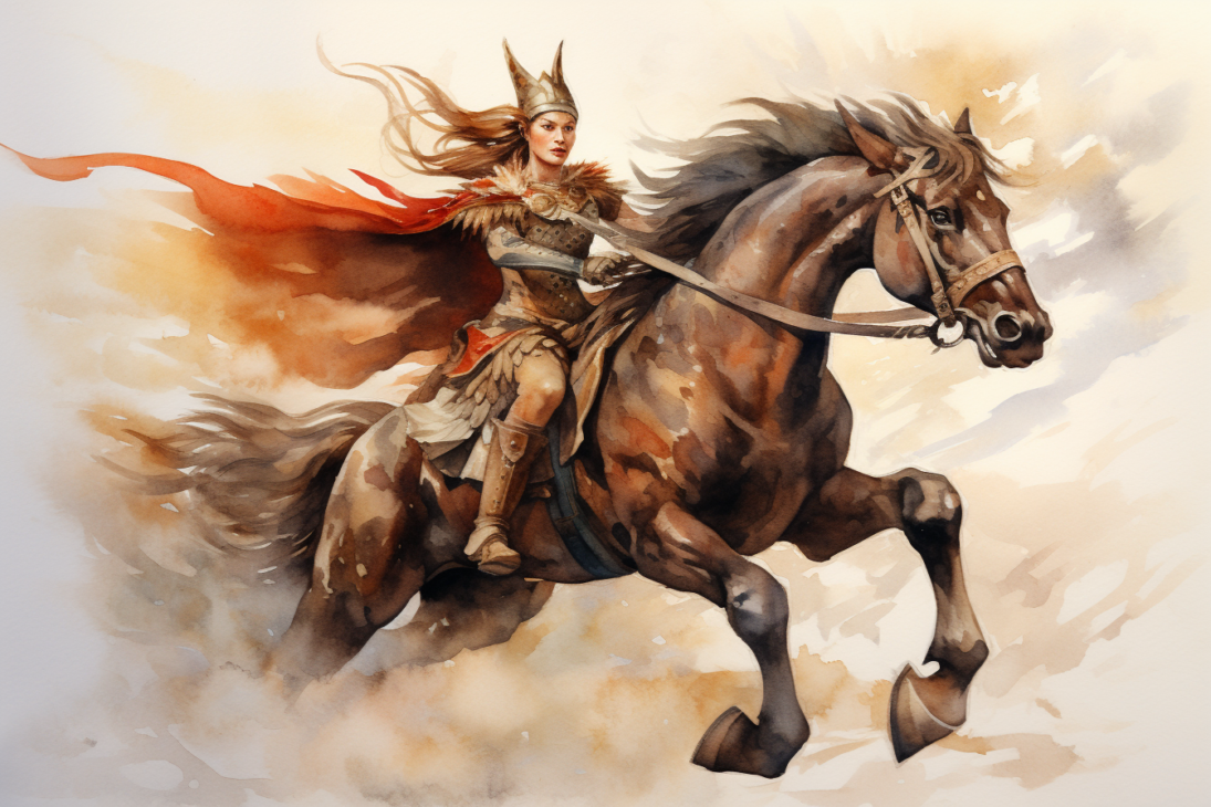 Валькирия на коне