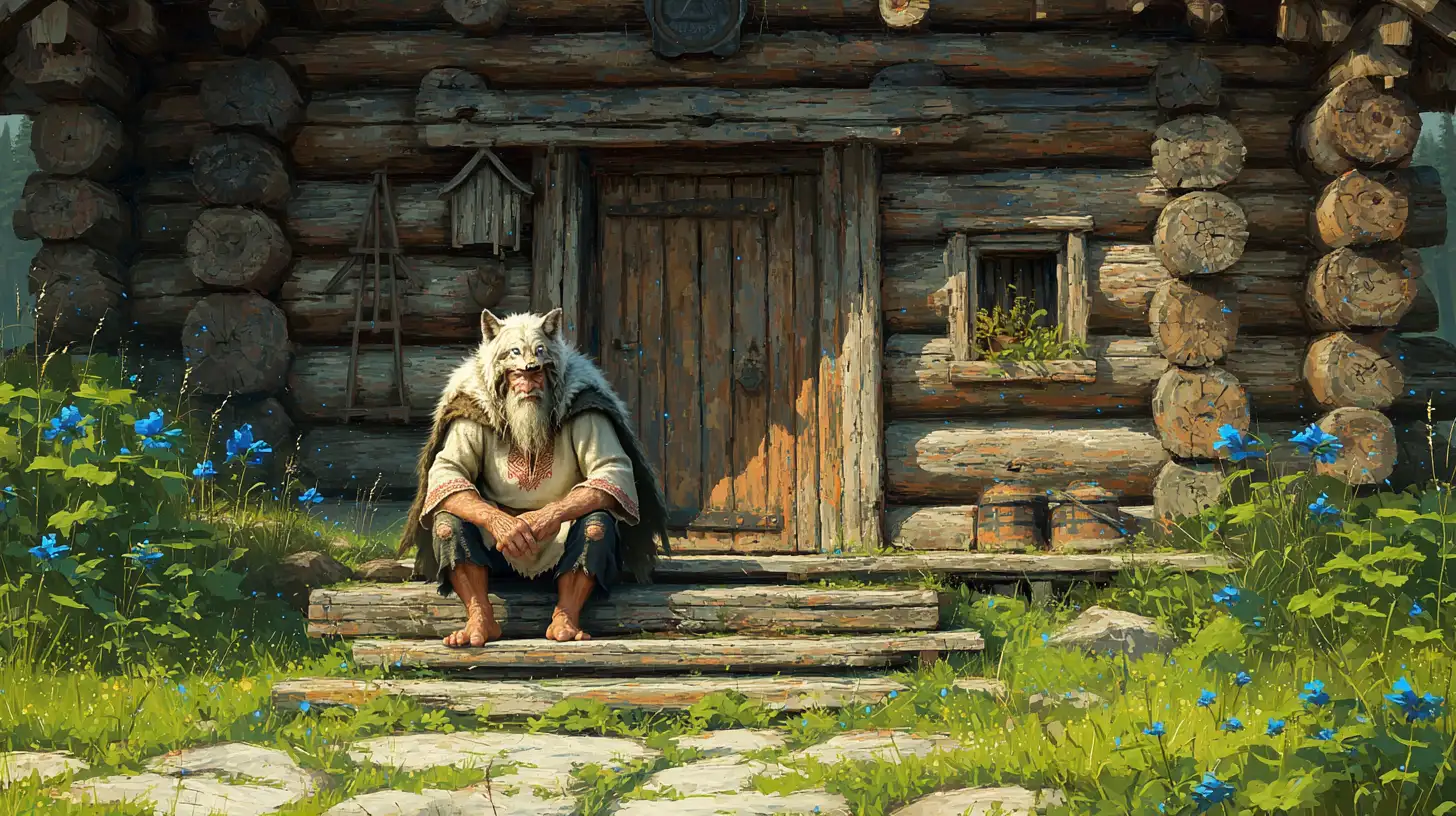 Домашний очаг со свечами и фигуркой Чура