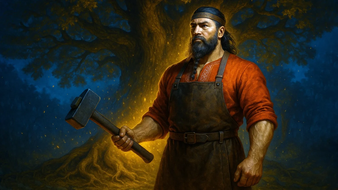 Молитвенное обращение к Сварогу: старинная книжная миниатюра