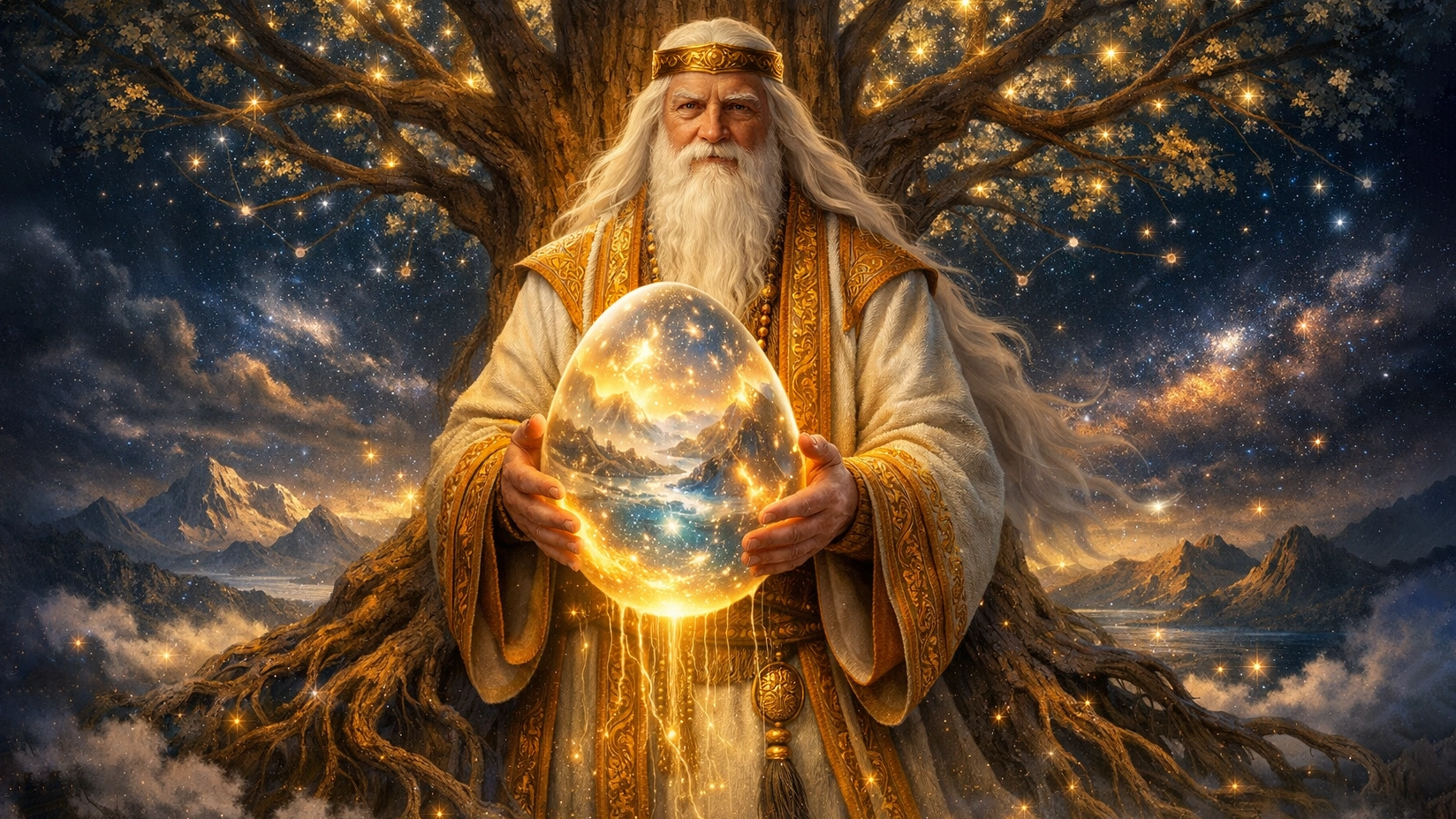 Священное капище славян с деревянными идолами древних богов