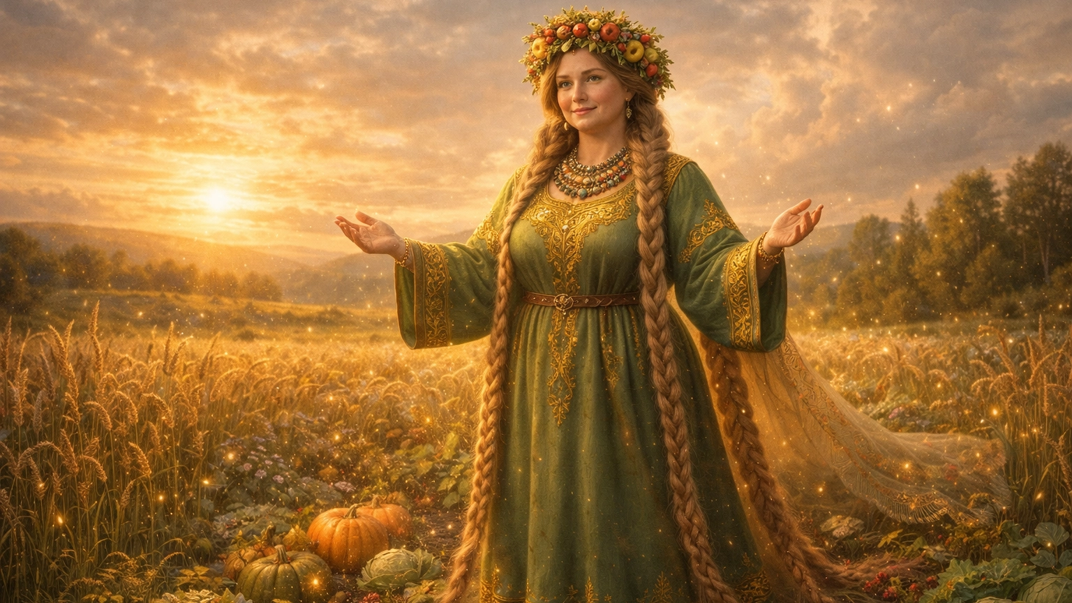 Мать Сыра Земля: поле, ладные посевы и поклон земле-матушке, богиня плодородия