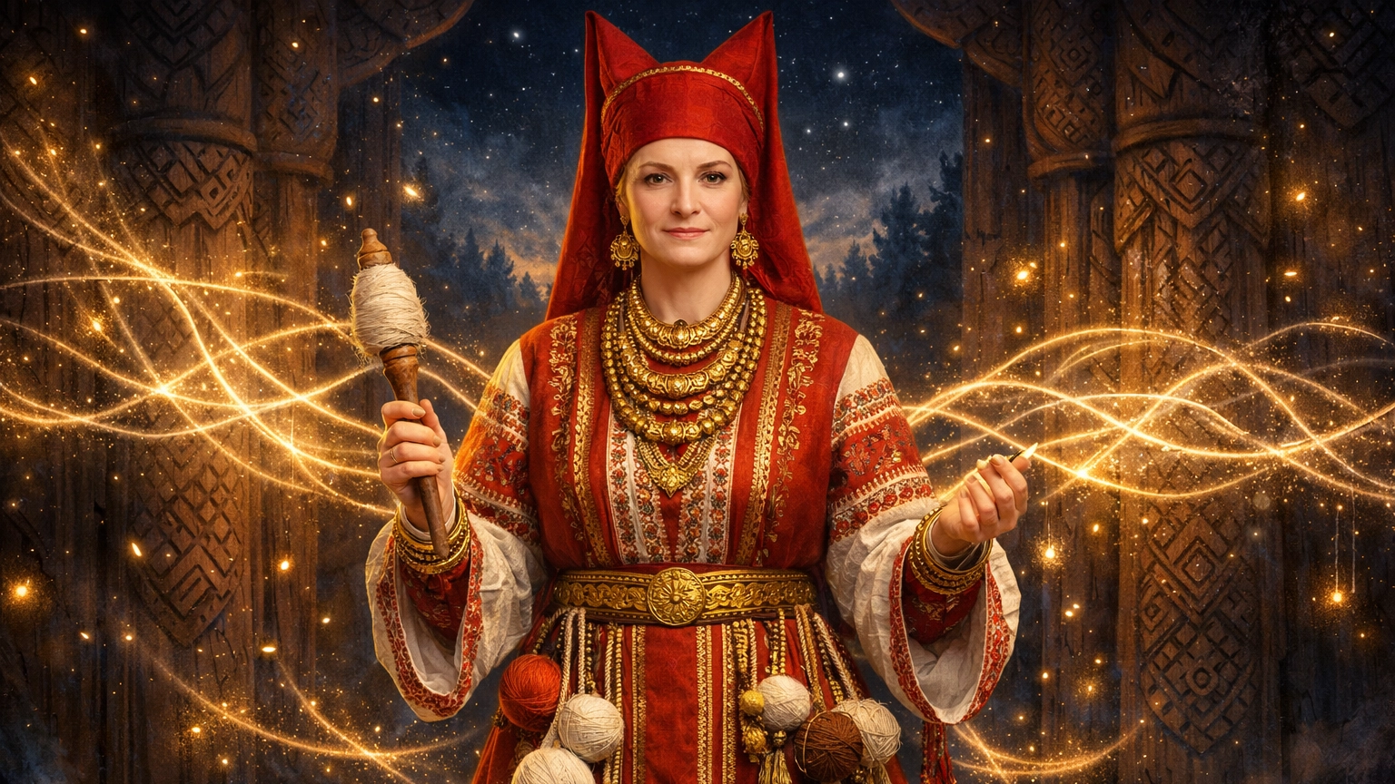 Макошь &mdash; Пряха Судьбы: веретено, нити и обережные узлы, пятница Макоши