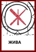Богиня Жива, Жива, Знак Живы, Символ Живы, Косой крест